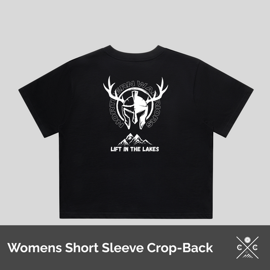 Womens Short Sleeve Crop - Lift In The Lakes