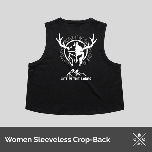 Womens Sleeveless Crop - Lift In The Lakes