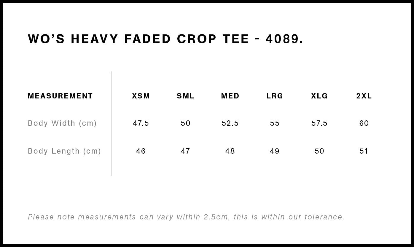 Women's Heavy Faded Crop Tee